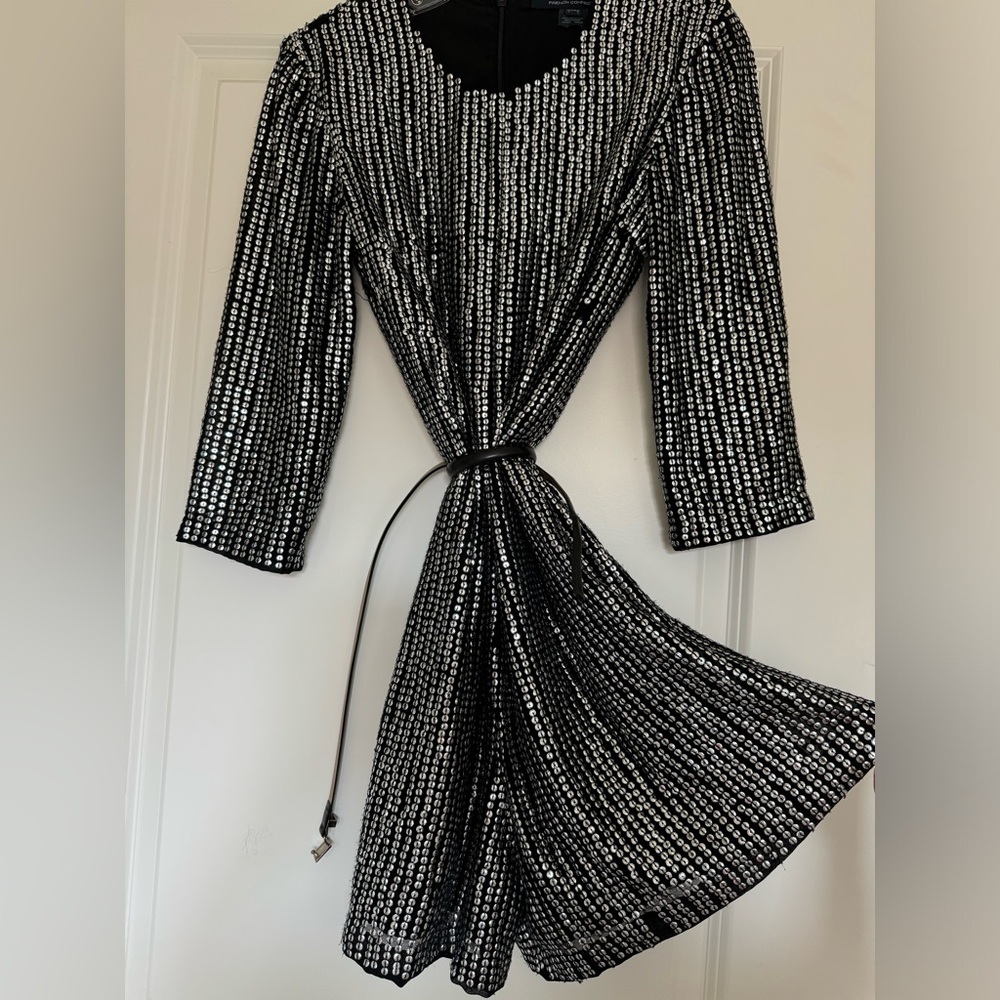 French Connection black/silver sequin romper-look fabulous and feel comfortable!